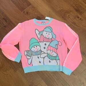 ”chillin with my snowmies”sweater women Sz Medium Christmas winter